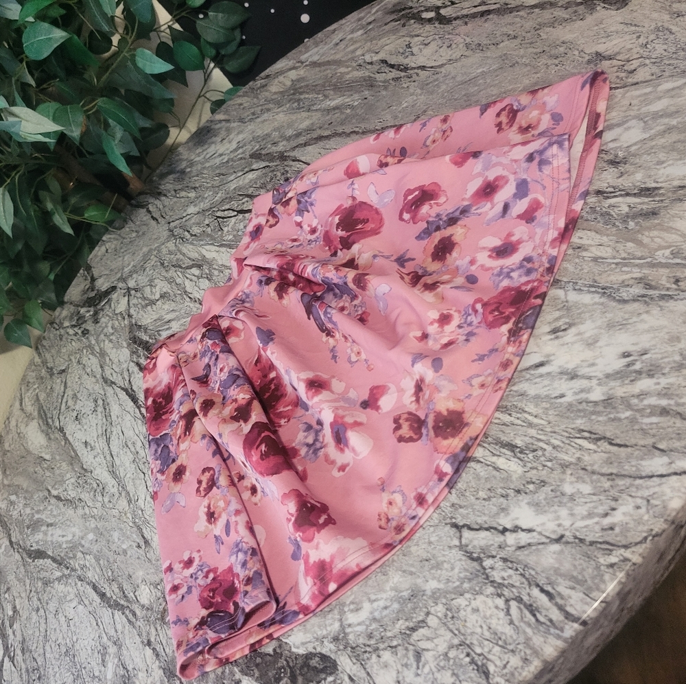 Pink Floral Skirt